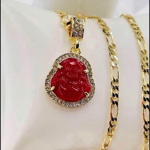 buddha and chain gold plated